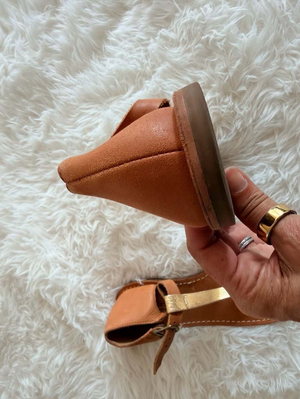 Madewell Size 6 Leather T-Strap Sandals - Picture 4 of 5
